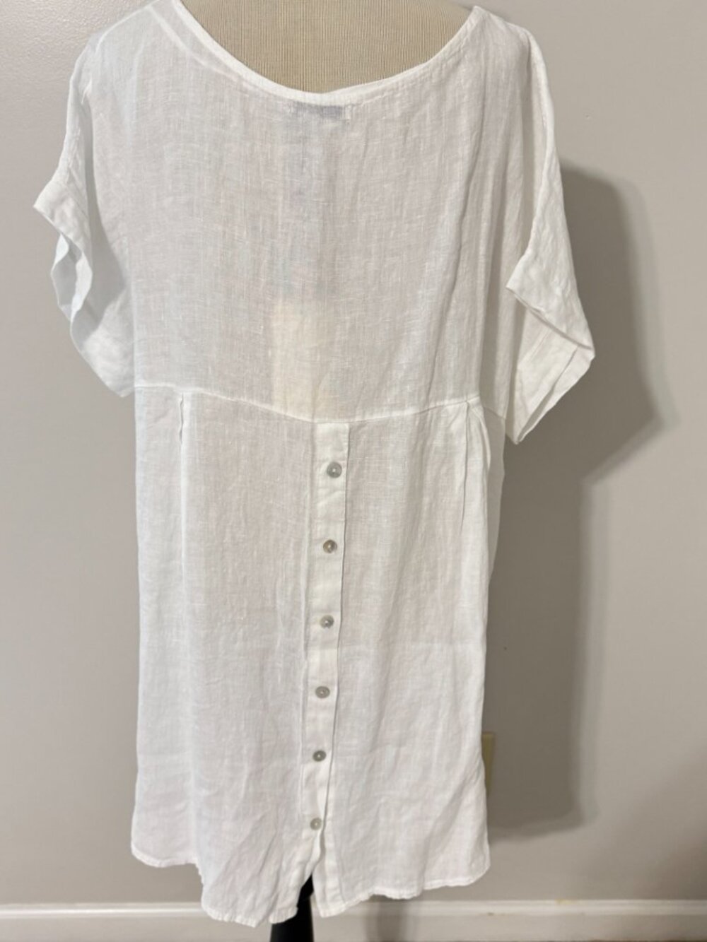 TERZO MILLENNIO Made in Italy White Linen Top 1X NWT - Picture 3 of 10